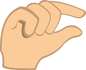 vector illustration of emoticon of a hand with a gesture of quantity
