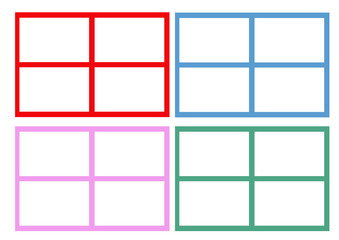4 windows with 4 colors
