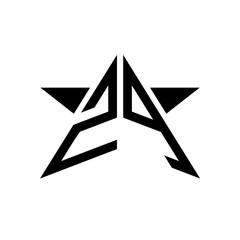 Fototapeta premium Initial Star Monogram Logo ZP