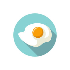Flat design fried egg