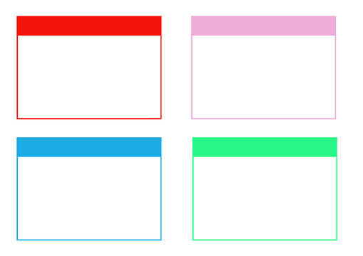 4 frames with 4 colors