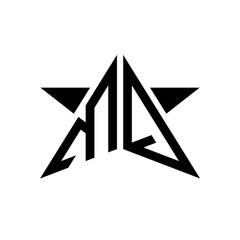 Initial Star Monogram Logo MQ