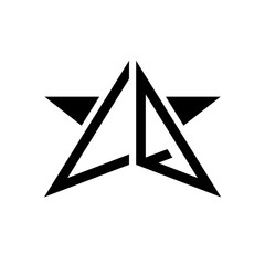 Initial Star Monogram Logo VQ