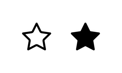Obraz premium Star icon. Outline and glyph style