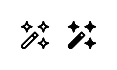 Magic wand icon. Outline and glyph style