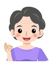 アクティブな年配の主婦