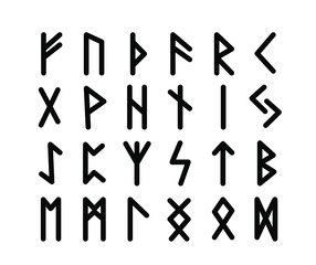 Runes. Stone. Scandinavian runes. 