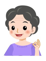 アクティブな年配の主婦
