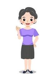 アクティブな年配の主婦