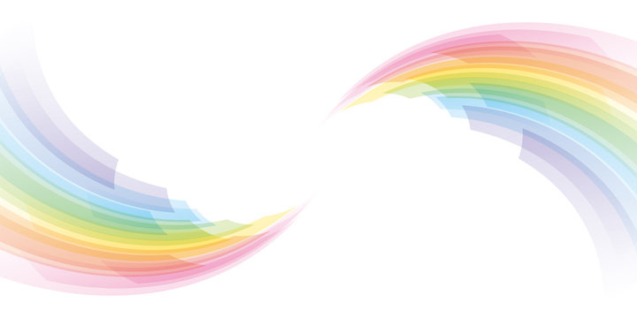 虹色の曲線　抽象的な背景