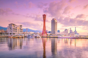 Fototapeta na wymiar Skyline and Port of Kobe in Japan