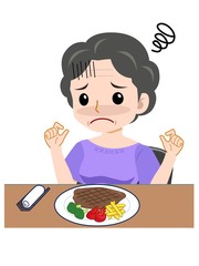 パーマをかけたおばさん
