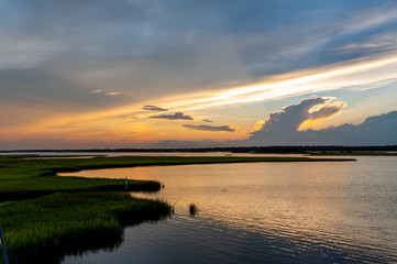 Sat Marsh Coastal Sunset
