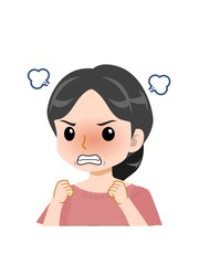 ピンクのTシャツを着た中年の女性