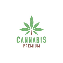 Nature Cannabis Leaf Logo Vector graphic