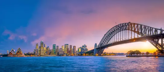 Photo sur Plexiglas Sydney Harbour Bridge Downtown Sydney skyline