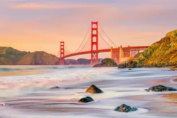 Papier Peint photo Pont du Golden Gate Golden Gate Bridge à San Francisco, Californie