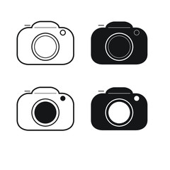 Digital Camera Icon Illustration Set