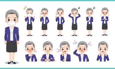 おしゃれな年配の女性