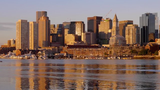Boston skyline at dawn