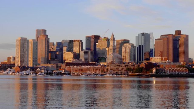 Boston skyline at dawn