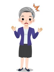 白髪のきれいな女性