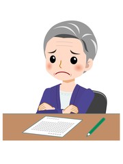 白髪の美しい女性