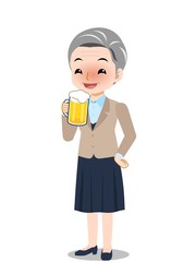 年配のビジネスウーマン