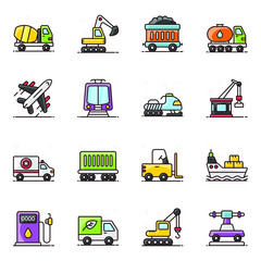 
Automobiles in Trendy Flat Style Pack 
