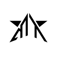 Initial Star Monogram Logo MT