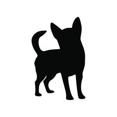 Chihuahua dog silhouette animal vector