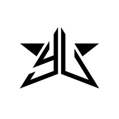 Initial Star Monogram Logo YU