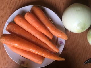 carrots on a wooden table