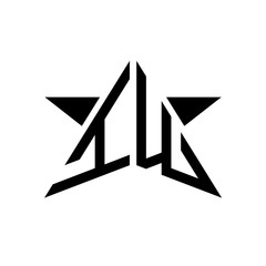 Initial Star Monogram Logo IW