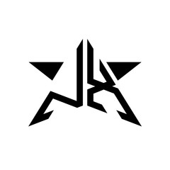 Initial Star Monogram Logo NX