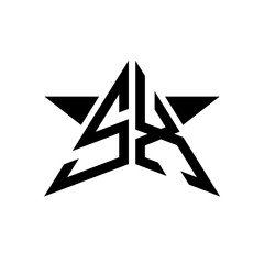 Initial Star Monogram Logo SX