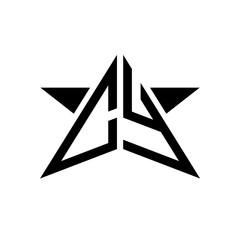 Initial Star Monogram Logo CY