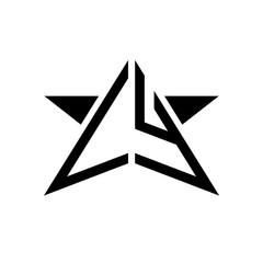 Initial Star Monogram Logo VY