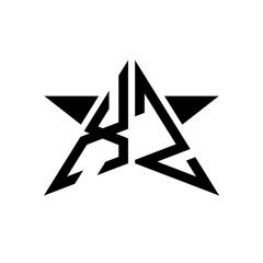 Initial Star Monogram Logo XZ
