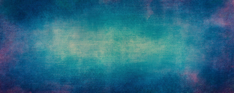 Abstract blue vintage background texture, illustration, soft blurred texture in center with blank , simple elegant blue background