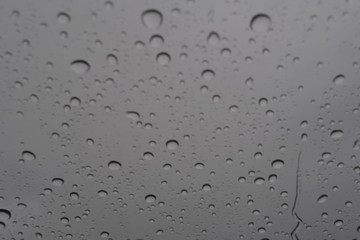 water drops on glass