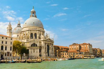Fototapeta na wymiar Cathedral Church of Santa Maria della Salute in Venice