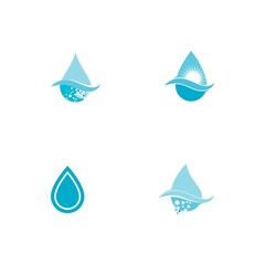 Set Water drop Logo Template