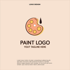 palette and paint brush icon on white background. Simple element illustration from Art concept. palette and paint brush icon symbol design.