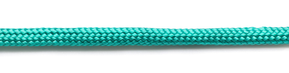 Long rope on white background