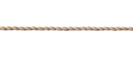 Long rope on white background