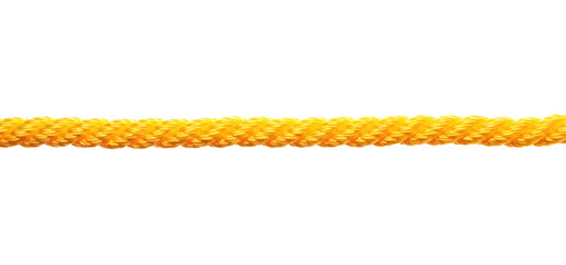 Long rope on white background
