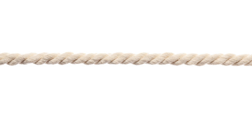 Long rope on white background