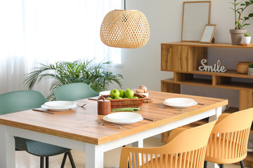 Interior of modern stylish dining room