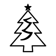 Fototapeta premium Christmas tree icon